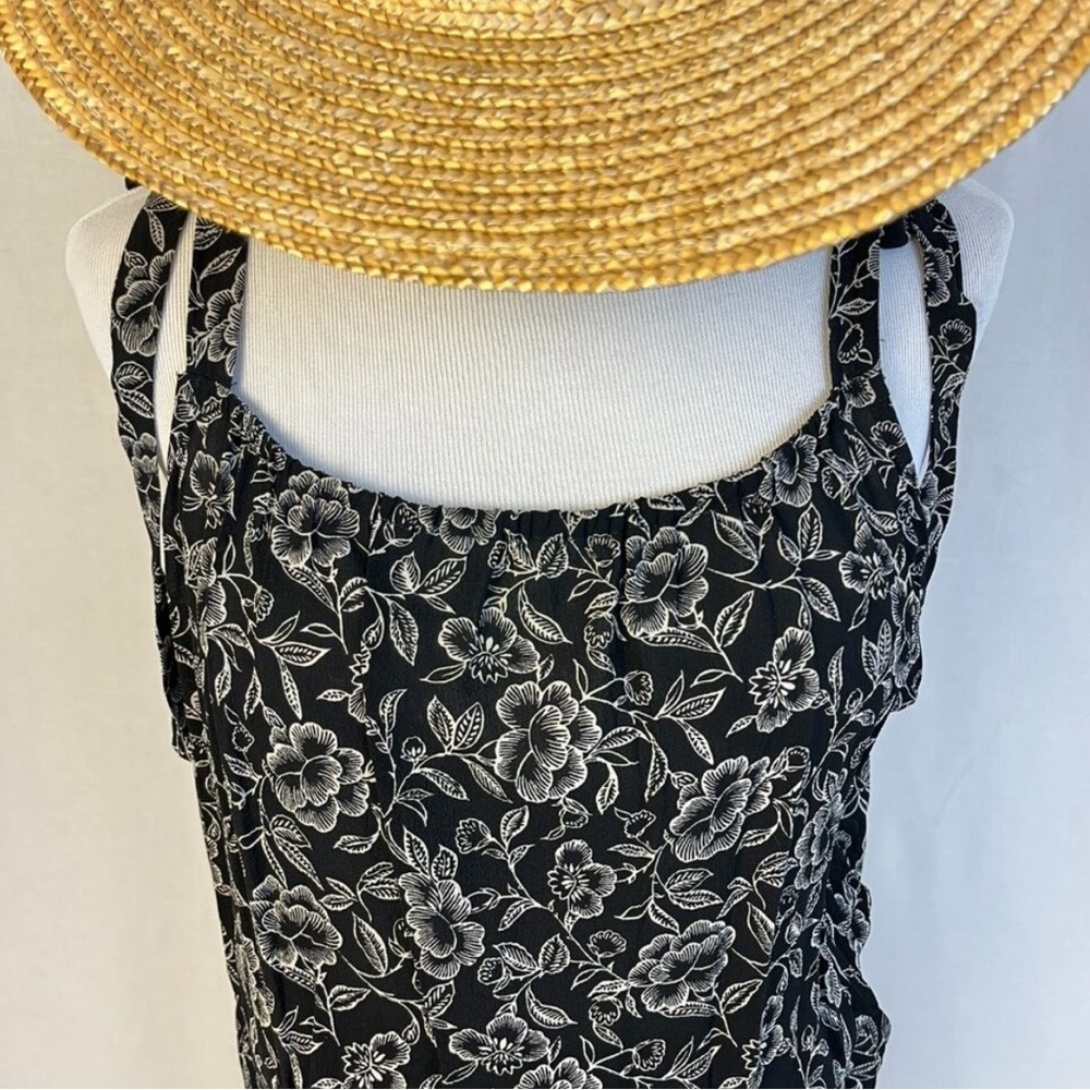 Vintage Dolce & Gabbana Black and White Floral Dress